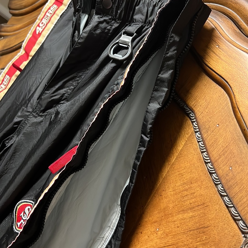 NFL Team Apparel San Francisco 49ers Workout/Sweatpants zipper down & up and off - Picture 11 of 13